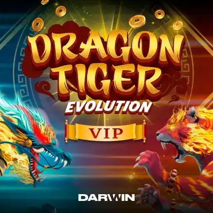 Official Table Games logo: Dragon Tiger Evolution VIP by Darwin Gaming at Melbet Casino