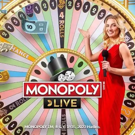 Monopoly Live logo by Evolution Melbet Casino